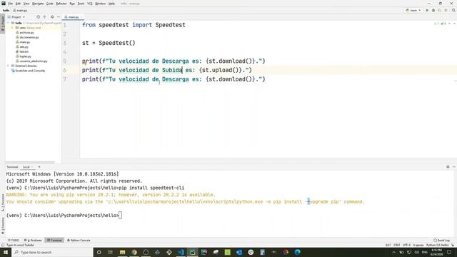 Mide la velocidad de tu internet con python смотреть онлайн
