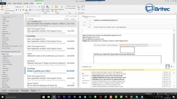 Insert Picture into Email in Outlook 2013 / 2016
