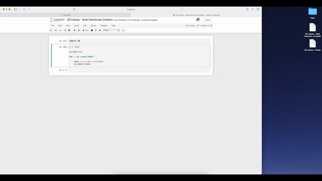 OS Library - Bulk Directories Creation | Ashish Jangra | GeeksforGeeks Python смотреть онлайн