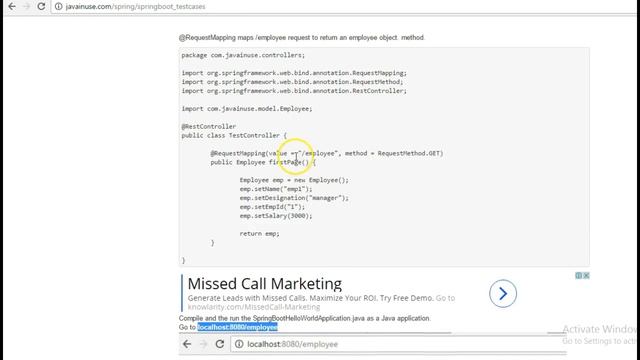 Spring Boot + JUnit Test Cases(MovkMvc) Hello World example смотреть онлайн