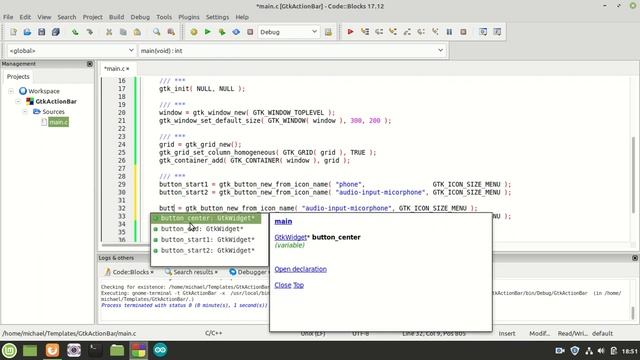 GTK ActionBar Tutorial 01 смотреть онлайн