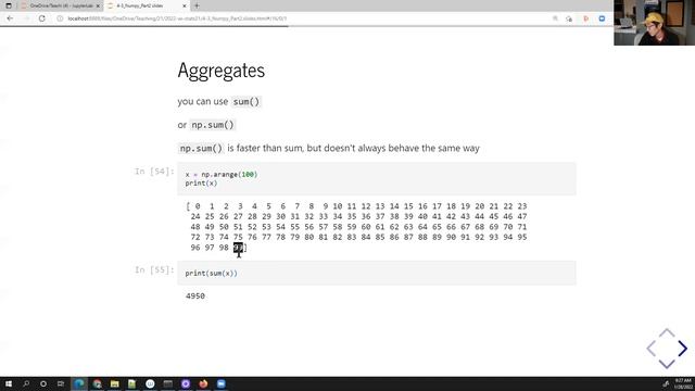 Stats 21 - 2022-01-28 - Week 4 Friday - Numpy Part 2 смотреть онлайн