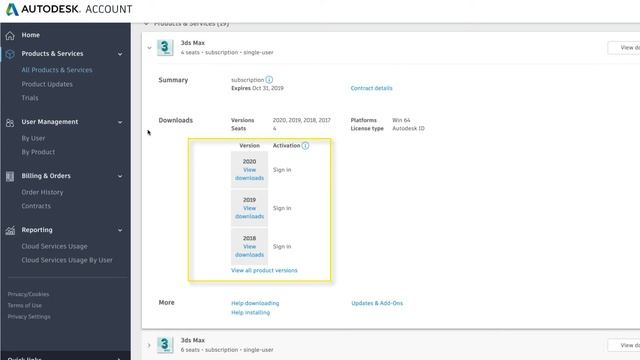 Previous Version Access in Autodesk Account смотреть онлайн