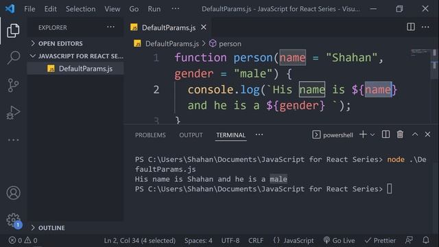 JavaScript Default Parameters / JavaScript for React Series смотреть онлайн
