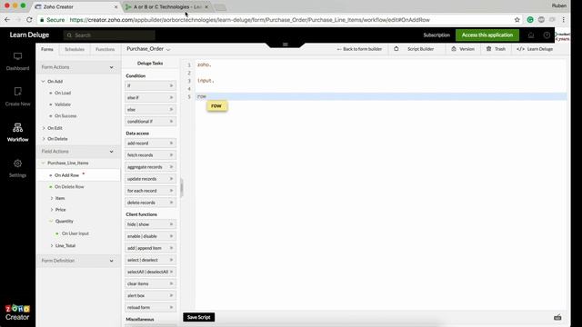 Types of workflows in Zoho Creator Deluge Part 2 Subforms смотреть онлайн