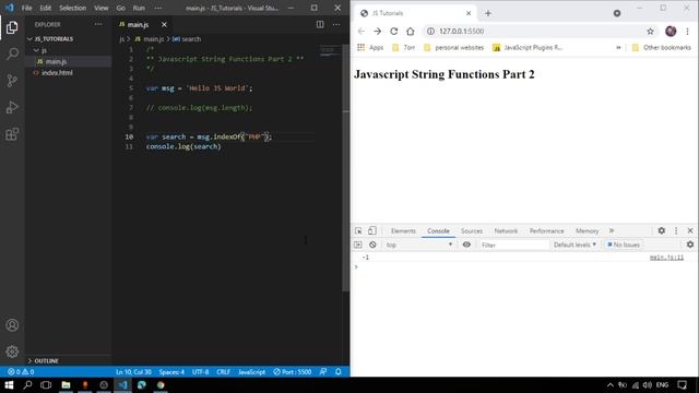 13 - Javascript String Functions Part 2 смотреть онлайн