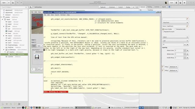 Linux Gtk Glade Programming Part 24 Text Editing Window смотреть онлайн