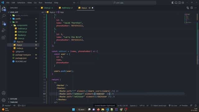 User Application (React | Redux | Axios) - 17. Show New User In Users Page смотреть онлайн