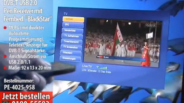 auvisio DVB-T USB 2.0 Pen Receiver mit Fernbed. "BlackStar" смотреть онлайн