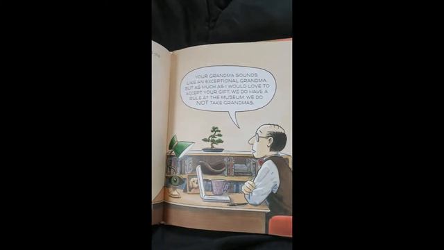 Grandma In Blue With Red Hat