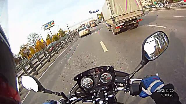 YBR125 по трехе и ленинградке смотреть онлайн