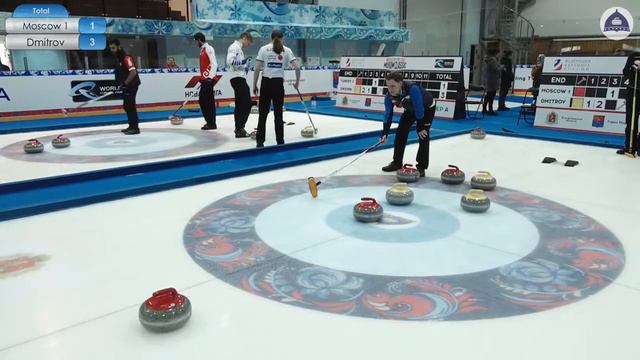 Групповой этап международного турнира по керлингу в Муроме Москва 1 - Дмитров смотреть онлайн
