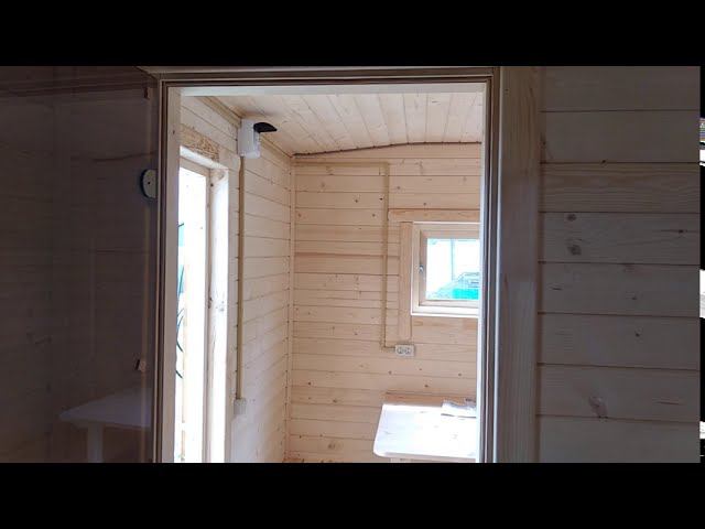 Обзор каркасной бани 2,38х6,0 м. Комплектация Комфорт с проточным водонагревателем. Молгачи смотреть онлайн