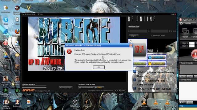 RF Online Runtime Error