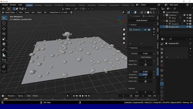 Создание травы в Blender. Новый плагин в Blender Gscatter смотреть онлайн