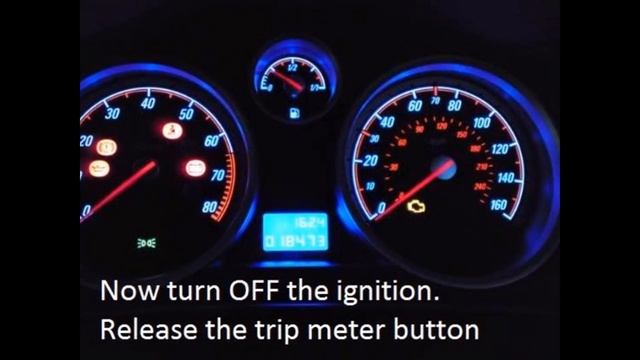 How To Reset Service Light Indicator Opel Zafira P12 2011 - 2012