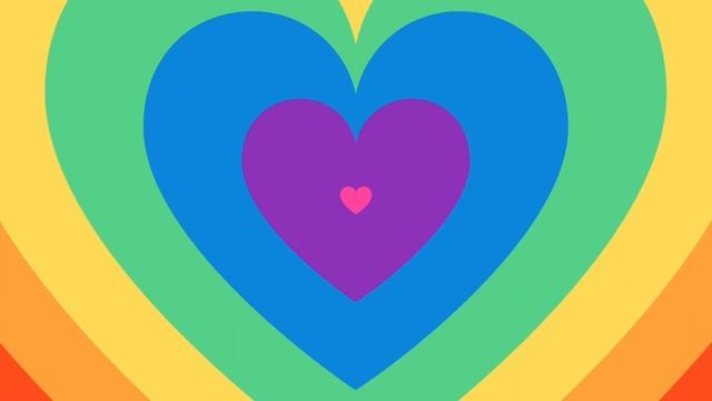 Rainbow Heart Background Loop 1 Hour 1080p HD смотреть онлайн