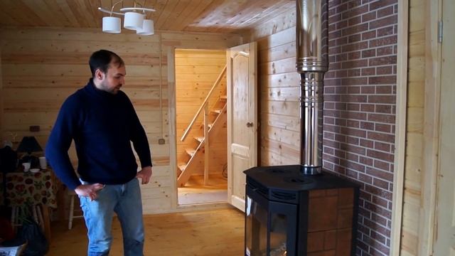 Установка печи-камина Ангара 12 с плитой от Vozle-kamina.ru смотреть онлайн