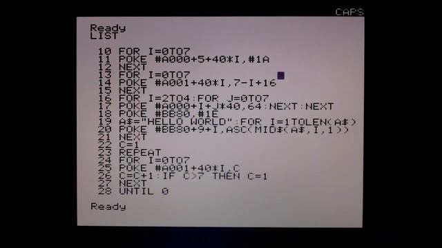ORICtober - Advanced attributes to mix text and graphics modes and create cool effects! смотреть онлайн