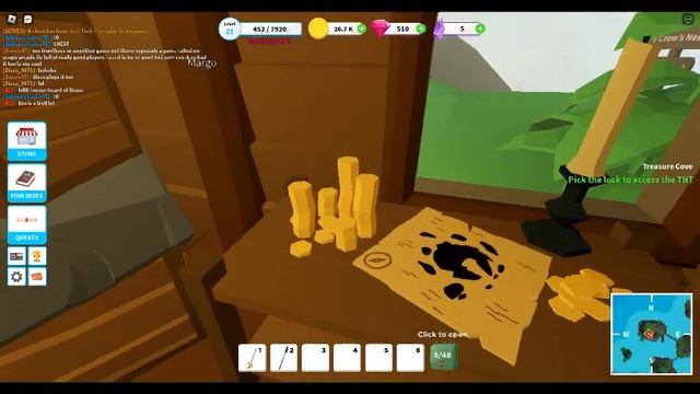 Completing the quest "treasure cove" in fishing simulator! смотреть онлайн