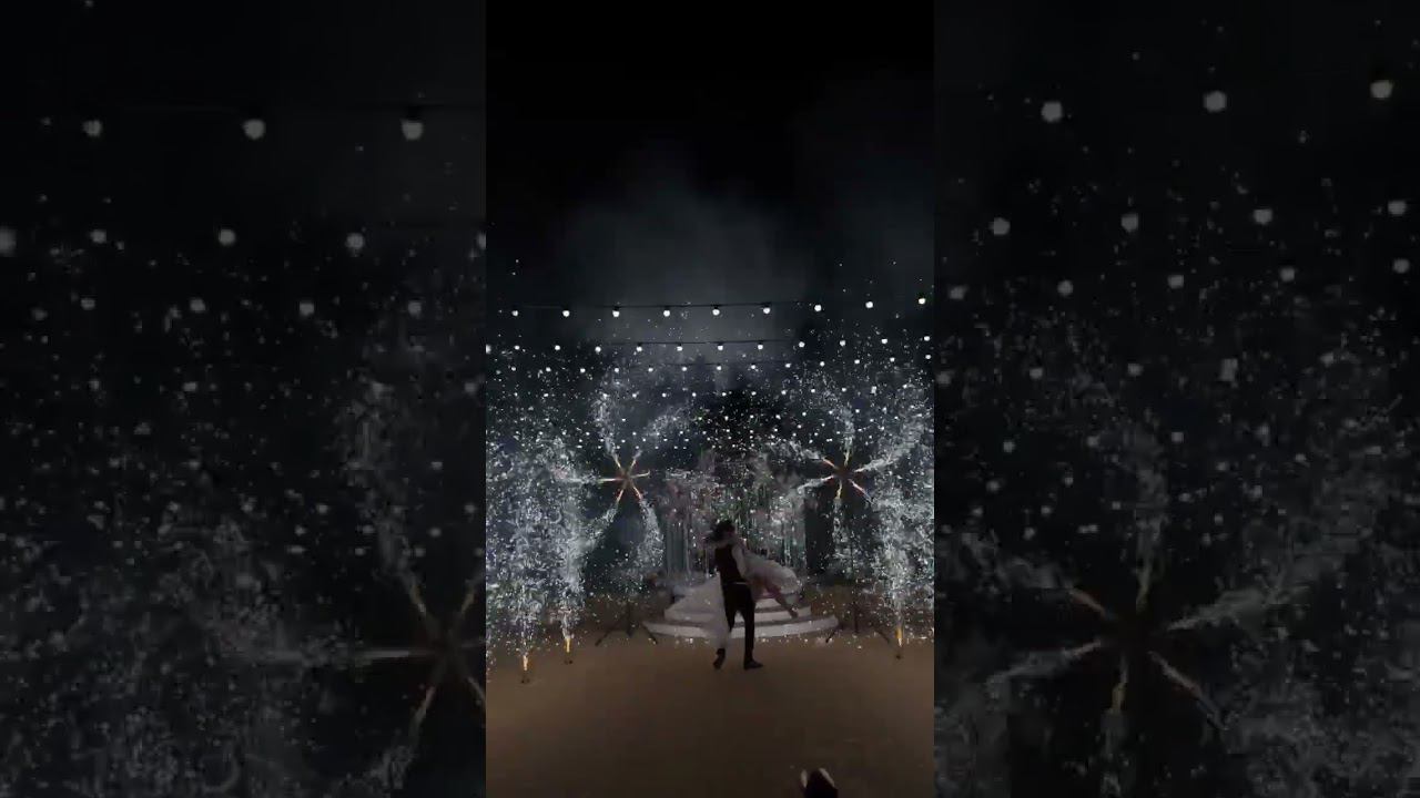 Фейерверк на свадьбу , дорожка из фонтанов, вспышки и вертушки 27.07.24 Шодо смотреть онлайн