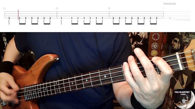Junior's Farm by Paul McCartney and Wings - Bass Cover with Tabs Play-Along смотреть онлайн