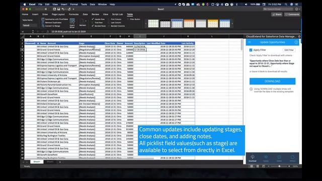 Managing Salesforce Opportunities in Excel смотреть онлайн