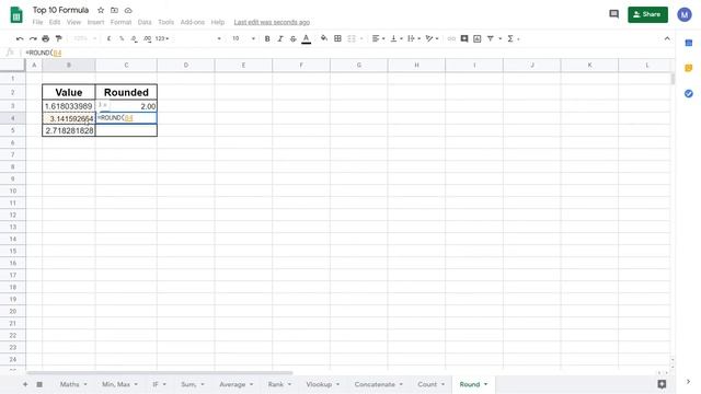Google Sheets: Round Function Tutorial смотреть онлайн