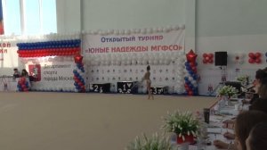Художественная гимнастика - Савинова Ксения, МГФСО. Упражнение с обручем.