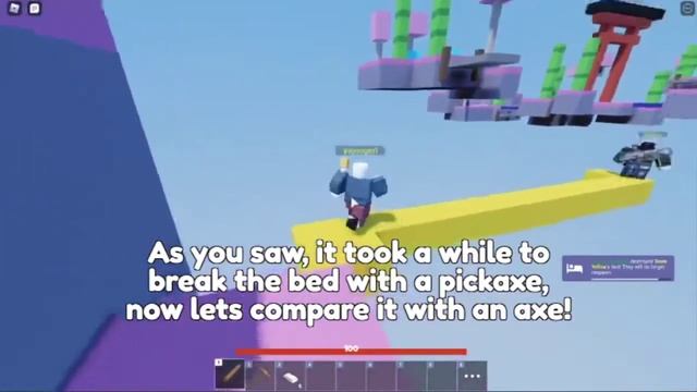 Roblox Bedwars Tips | Wooden Axes Breaks Beds Faster Than Wooden Picks смотреть онлайн