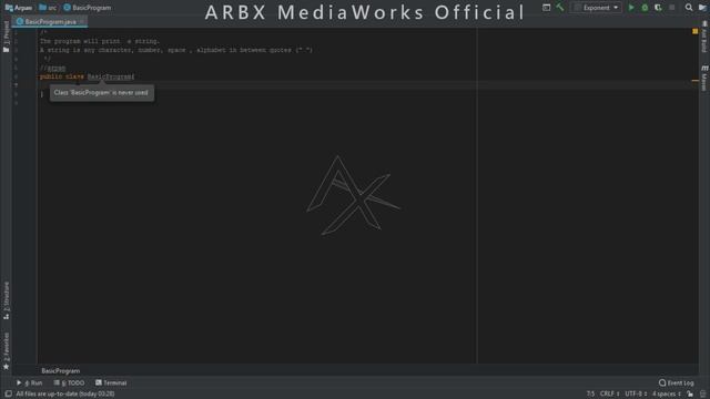 Printing String (All Characters) in Java: Basic Program| JavaCore | ARBX CodeX 2019 смотреть онлайн