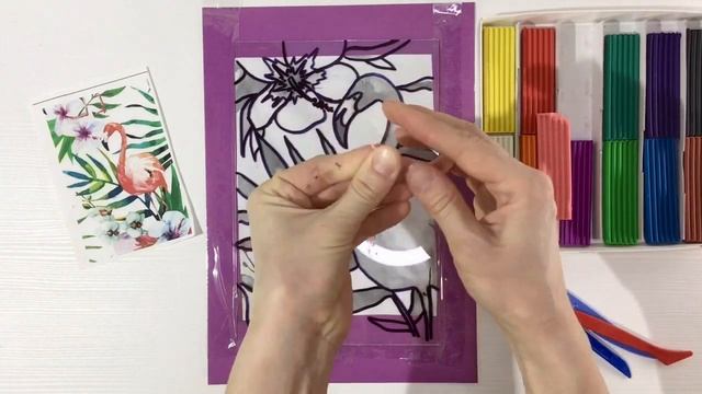 Витраж из пластилина• Картина из пластилина смотреть онлайн