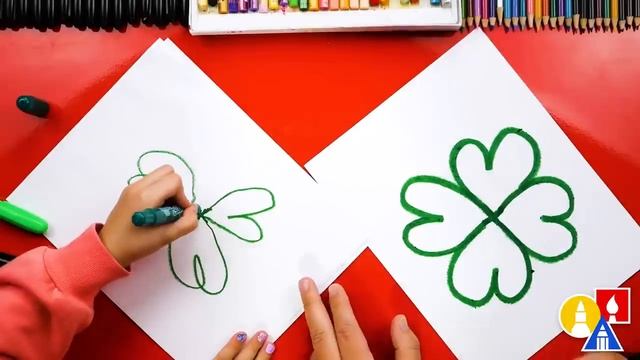 How To Draw A Four-Leaf Clover - Preschool смотреть онлайн