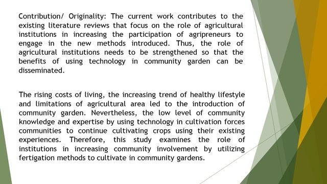 The Role of Agricultural Institutions in Promoting Community Involvement JASR 2022 122 70 79 смотреть онлайн