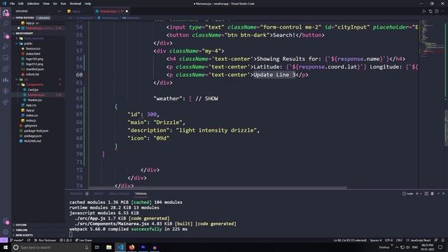 4. Showing Sample Response in UI | React Weather App | Parenthesis смотреть онлайн