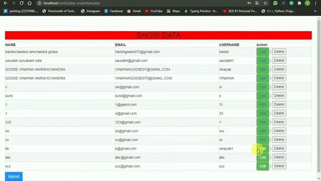 Simple php crud using mysql смотреть онлайн