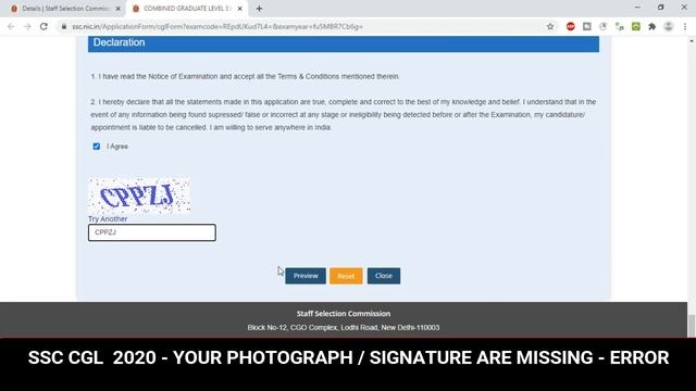 SSC CGL YOUR PHOTOGRAPH AND  SIGNATURE ARE MISSING ERROR  PHOTO EDITING AND UPLOADING FORM 2020