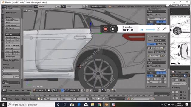 MERCEDES GLE PART 1 in BLENDER смотреть онлайн