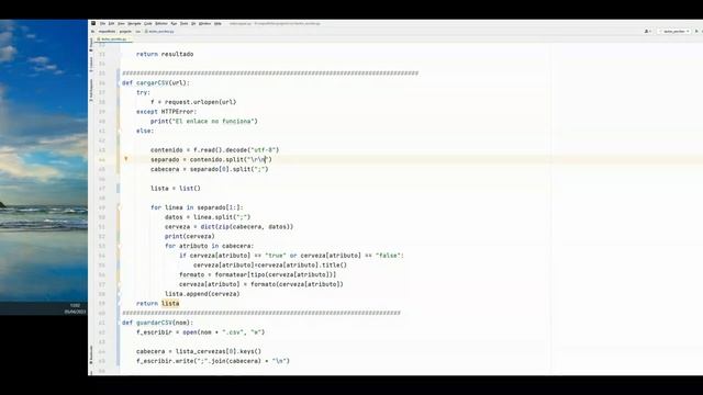Demostración procesamiento de ficheros CSV en Python sin librerías смотреть онлайн