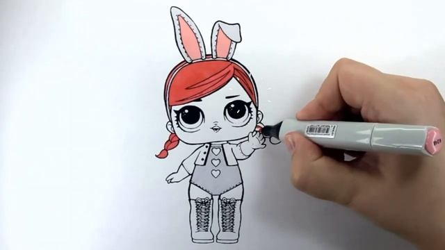 КУКЛА ЛОЛ | Раскраска для детей | Раскрашиваем Зайку Хопс смотреть онлайн