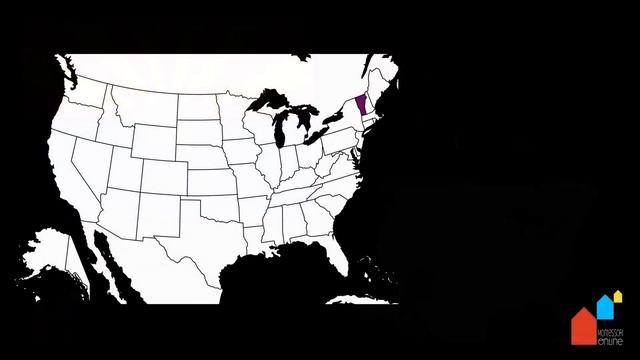 States of USA, their capital cities and their flags - Montessori Geography Presentation смотреть онлайн