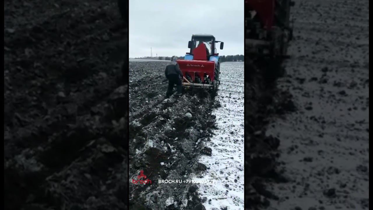Высадка озимого чеснока JJBROCH сажалкой / planting winter garlic смотреть онлайн