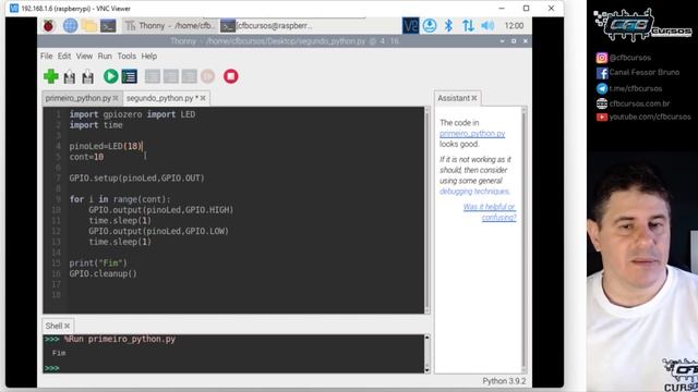 Programando em Python no Raspberry #P2 GPIO com gpiozero - Curso de Raspberry pi - Aula 09 смотреть онлайн