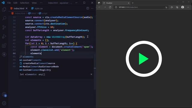 How To Create Audio Visualizer In Html And Javascript | JS Trick смотреть онлайн