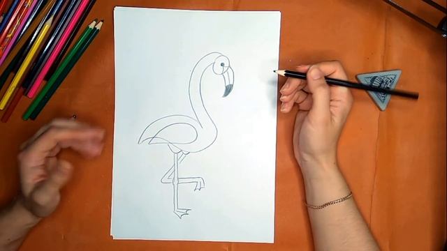 Как нарисовать фламинго карандашом. Онлайн-школа рисования "Малевашки" смотреть онлайн