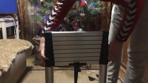 Телескопическая алюминиевая  лестница отзыв и обзор