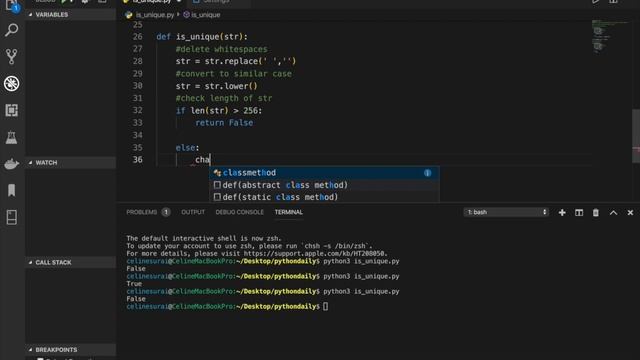 How to determine whether a string has unique characters in python. (Programming interview question) смотреть онлайн