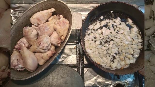 Тушёные куриные ножки. смотреть онлайн