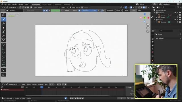 Blender Grease Pencil Beginner Tutorial - The easiest drawing setup смотреть онлайн