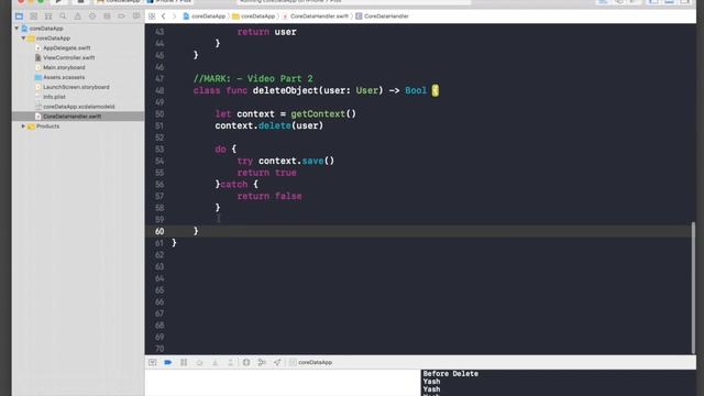 CoreData 2/3 : Delete Single Element and Clean Core Data (Swift 4 + Xcode 9.0) смотреть онлайн